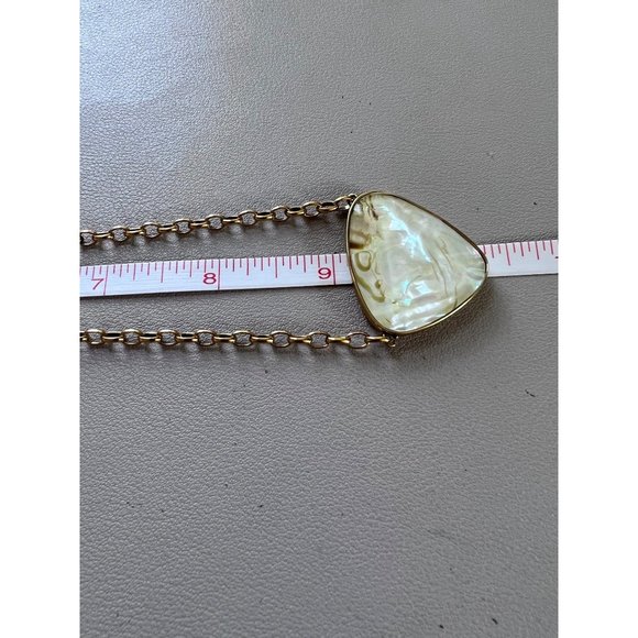 NWT Kendra Scott "McKenna" Pendant Necklace, Vintage Gold and Abalone Stone - Picture 8 of 11